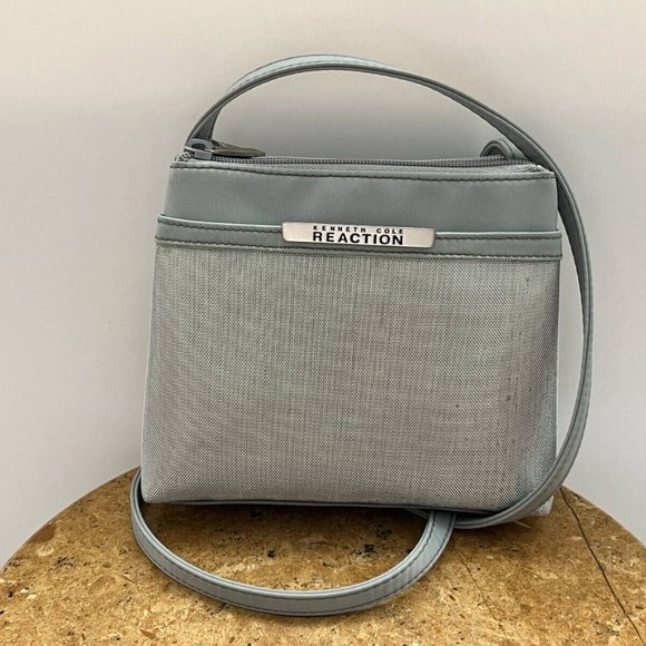 Kenneth Cole Reaction Women's Gray Inner Pocket Crossbody Strap Shoulder Bag - Picture 12 of 13